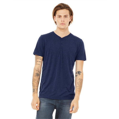 Bella+Canvas Men's Triblend Short-Sleeve Henley