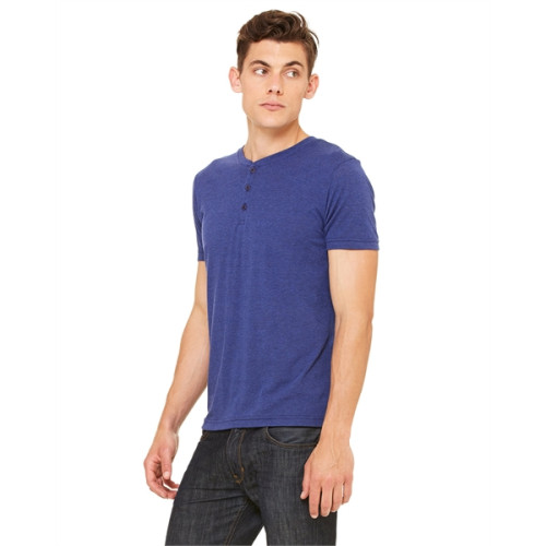 Bella+Canvas Men's Triblend Short-Sleeve Henley