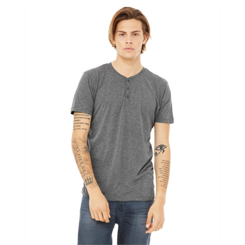 Bella+Canvas Men's Triblend Short-Sleeve Henley