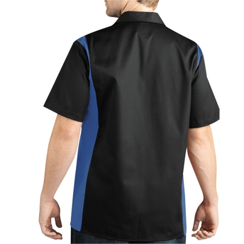 Men's Two-Tone Short-Sleeve Work Shirt