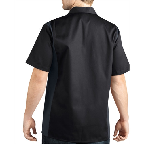 Men's Two-Tone Short-Sleeve Work Shirt