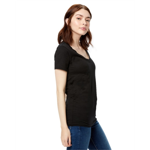 Ladies' Made in USA Short-Sleeve V-Neck T-Shirt