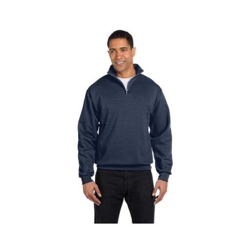 Adult NuBlend® Quarter-Zip Cadet Collar Sweatshirt