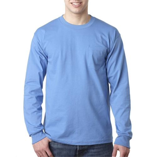 Adult 6.1 oz., 100% Cotton Long Sleeve Pocket T-Shirt