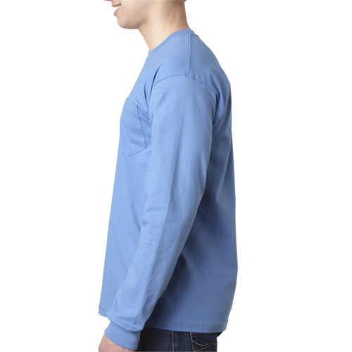 Adult 6.1 oz., 100% Cotton Long Sleeve Pocket T-Shirt