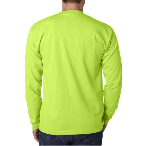 Adult 6.1 oz., 100% Cotton Long Sleeve Pocket T-Shirt
