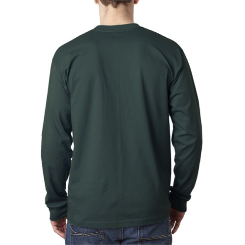 Adult 6.1 oz., 100% Cotton Long Sleeve Pocket T-Shirt