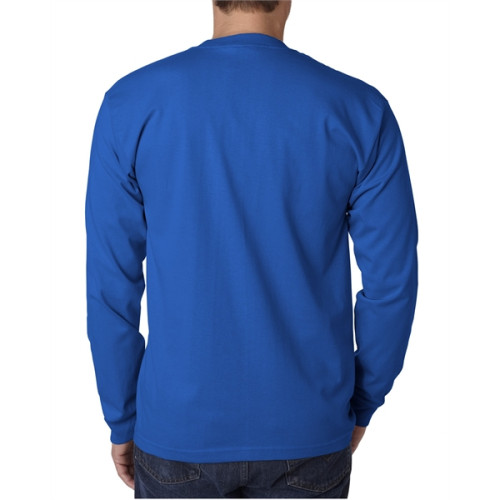 Adult 6.1 oz., 100% Cotton Long Sleeve Pocket T-Shirt