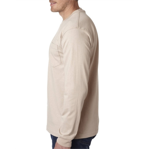 Adult 6.1 oz., 100% Cotton Long Sleeve Pocket T-Shirt