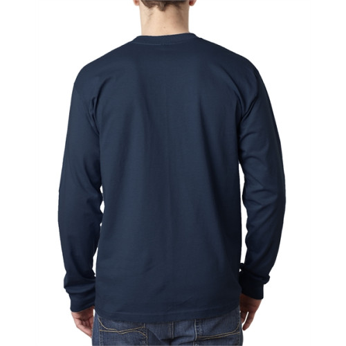 Adult 6.1 oz., 100% Cotton Long Sleeve Pocket T-Shirt
