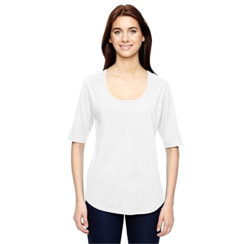 Anvil Ladies' Triblend Deep Scoop 1/2-Sleeve T-Shirt