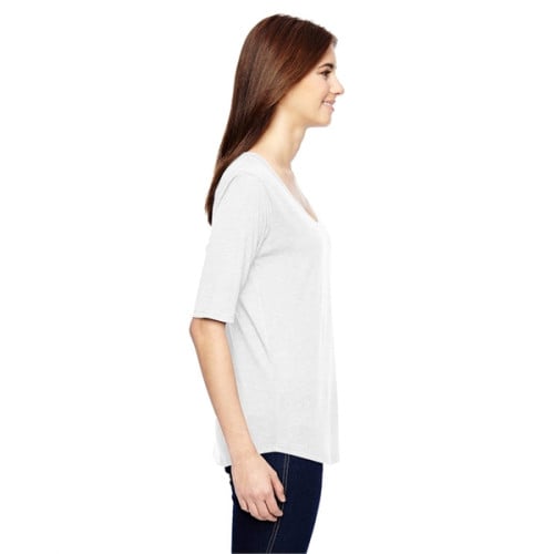 Anvil Ladies' Triblend Deep Scoop 1/2-Sleeve T-Shirt