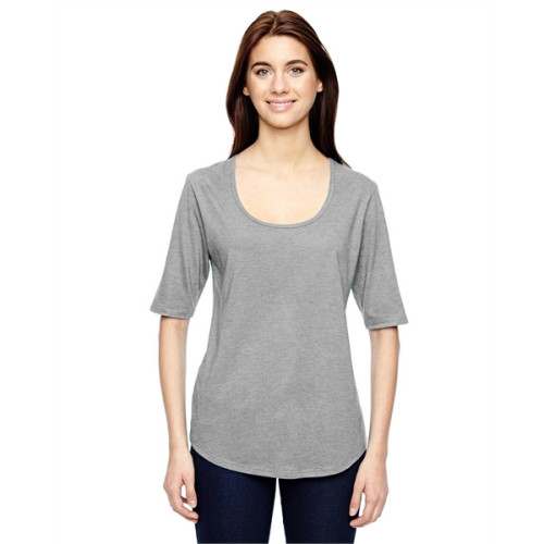 Anvil Ladies' Triblend Deep Scoop 1/2-Sleeve T-Shirt