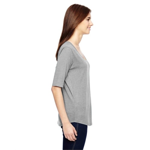 Anvil Ladies' Triblend Deep Scoop 1/2-Sleeve T-Shirt