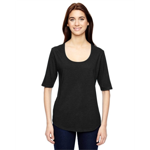 Anvil Ladies' Triblend Deep Scoop 1/2-Sleeve T-Shirt