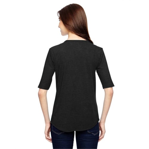 Anvil Ladies' Triblend Deep Scoop 1/2-Sleeve T-Shirt