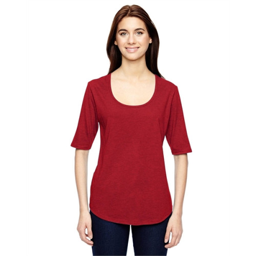 Anvil Ladies' Triblend Deep Scoop 1/2-Sleeve T-Shirt