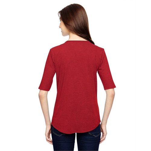 Anvil Ladies' Triblend Deep Scoop 1/2-Sleeve T-Shirt