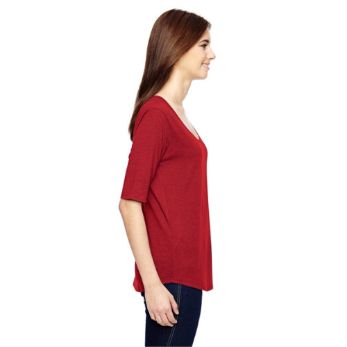 Anvil Ladies' Triblend Deep Scoop 1/2-Sleeve T-Shirt