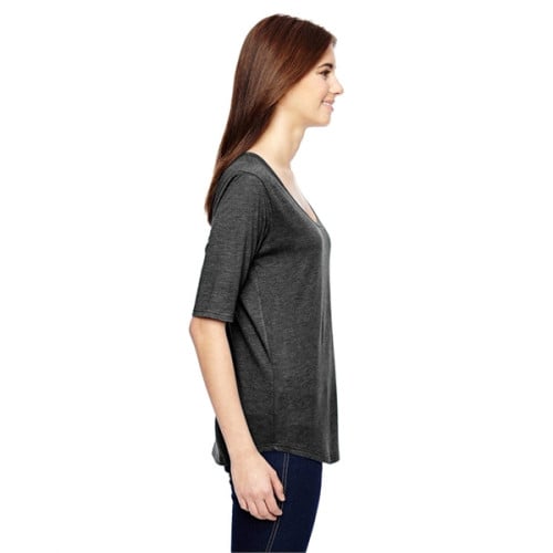 Anvil Ladies' Triblend Deep Scoop 1/2-Sleeve T-Shirt