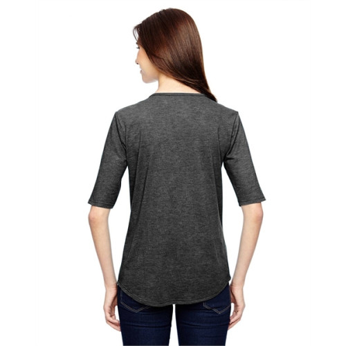 Anvil Ladies' Triblend Deep Scoop 1/2-Sleeve T-Shirt
