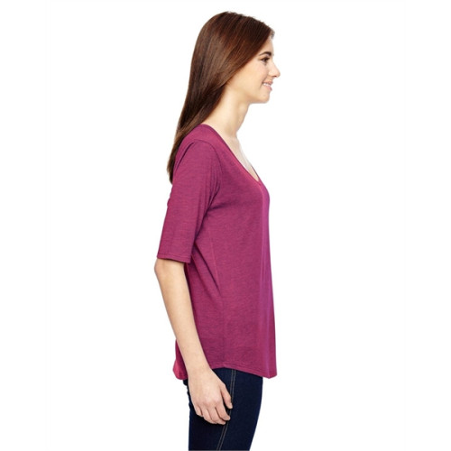 Anvil Ladies' Triblend Deep Scoop 1/2-Sleeve T-Shirt