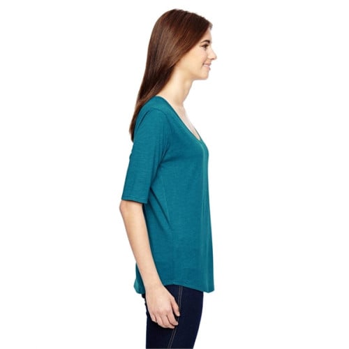 Anvil Ladies' Triblend Deep Scoop 1/2-Sleeve T-Shirt