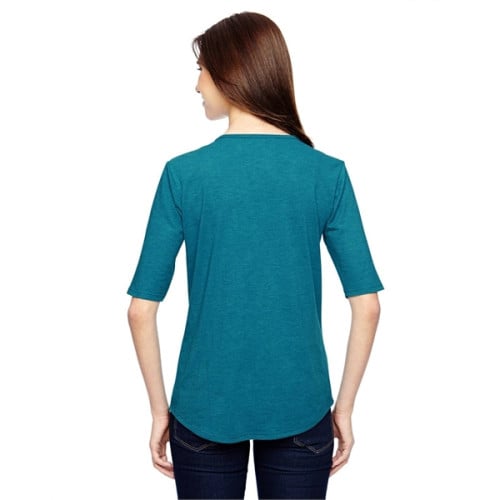 Anvil Ladies' Triblend Deep Scoop 1/2-Sleeve T-Shirt