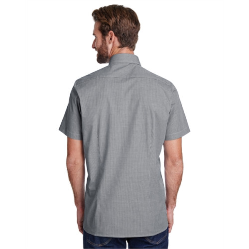 Mens Microcheck Gingham Short-Sleeve Cotton Shirt