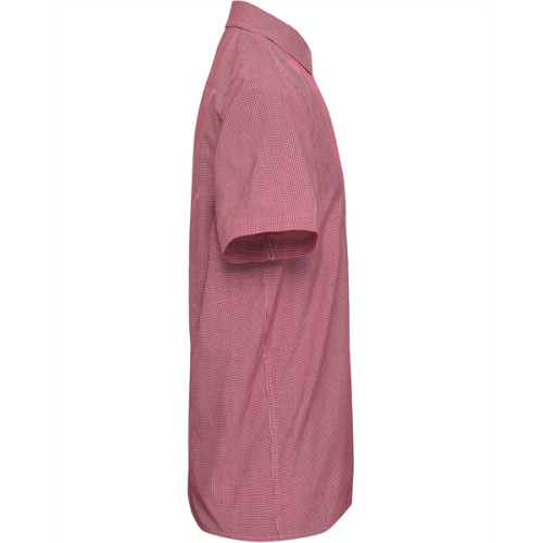 Mens Microcheck Gingham Short-Sleeve Cotton Shirt