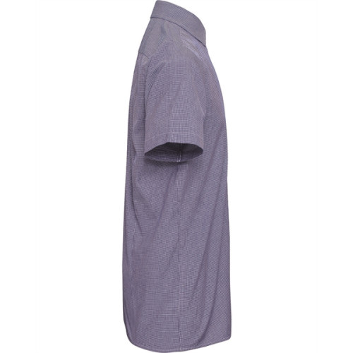 Mens Microcheck Gingham Short-Sleeve Cotton Shirt