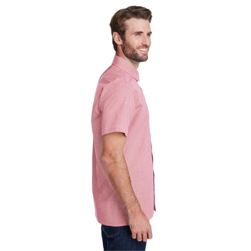 Mens Microcheck Gingham Short-Sleeve Cotton Shirt