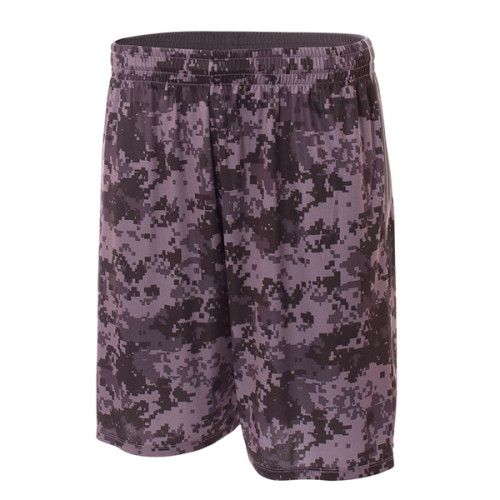 A4 Adult 10" Inseam Printed Camo Performance Shorts