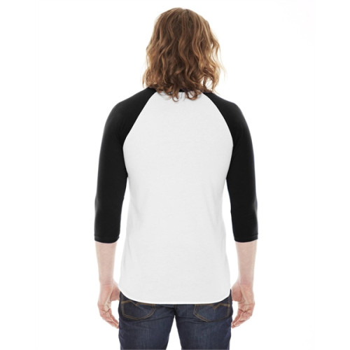 Unisex Poly-Cotton USA Made 3/4-Sleeve Raglan T-Shirt