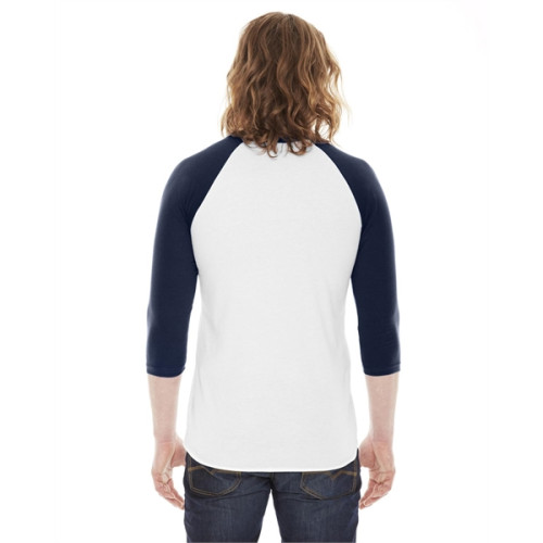 Unisex Poly-Cotton USA Made 3/4-Sleeve Raglan T-Shirt