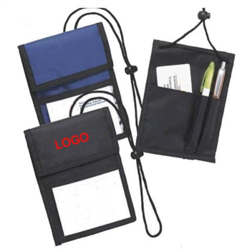 Zipper Neck Wallet with Lanyard