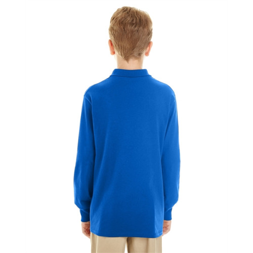 Youth SpotShield™ Long-Sleeve Jersey Polo