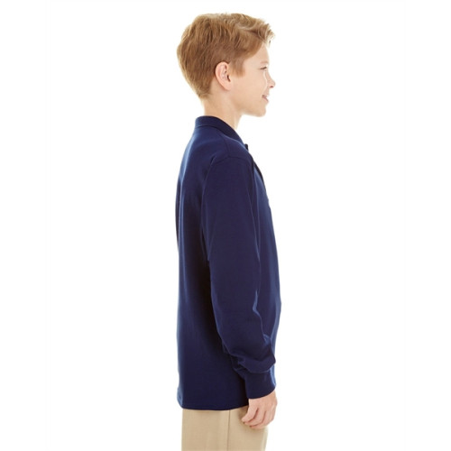 Youth SpotShield™ Long-Sleeve Jersey Polo