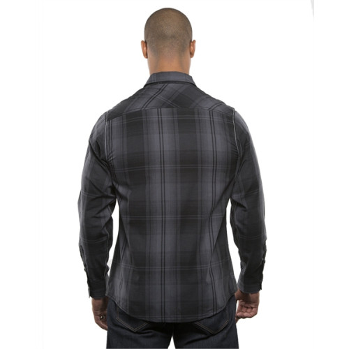 Men's Long-Sleeve Western Plaid Shirt