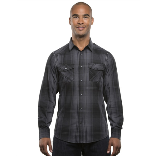 Men's Long-Sleeve Western Plaid Shirt