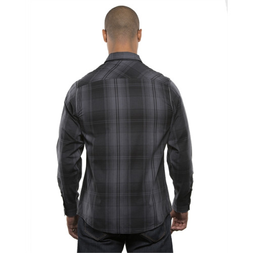 Men's Long-Sleeve Western Plaid Shirt