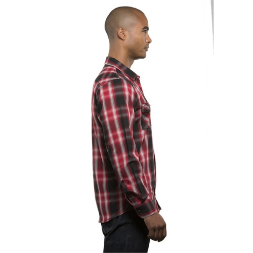 Men's Long-Sleeve Western Plaid Shirt