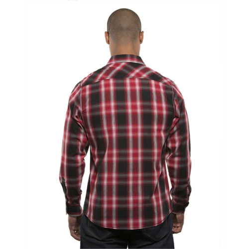 Men's Long-Sleeve Western Plaid Shirt