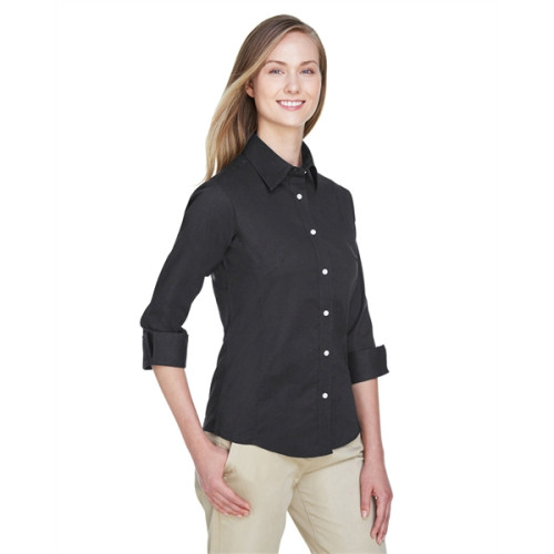Ladies' Perfect Fit™ 3/4-Sleeve Stretch Poplin Blouse