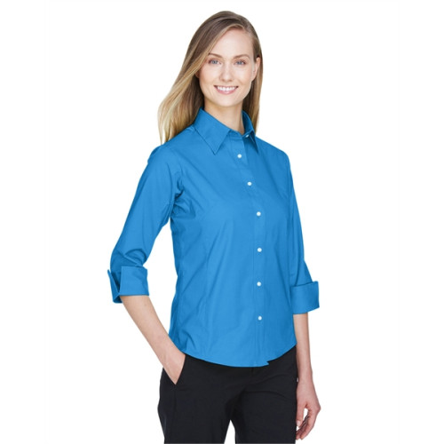 Ladies' Perfect Fit™ 3/4-Sleeve Stretch Poplin Blouse