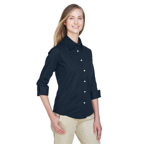Ladies' Perfect Fit™ 3/4-Sleeve Stretch Poplin Blouse
