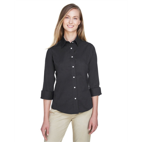 Ladies' Perfect Fit™ 3/4-Sleeve Stretch Poplin Blouse