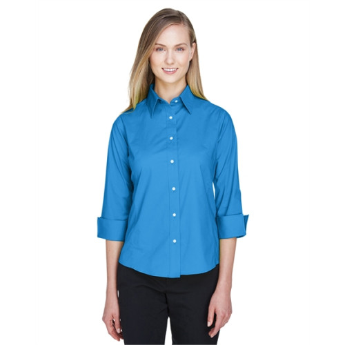 Ladies' Perfect Fit™ 3/4-Sleeve Stretch Poplin Blouse