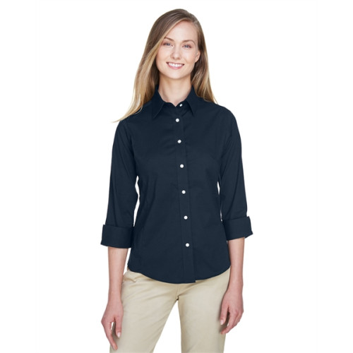 Ladies' Perfect Fit™ 3/4-Sleeve Stretch Poplin Blouse