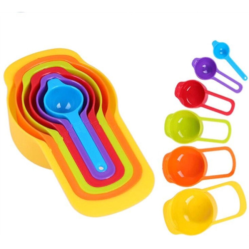 Rainbow 6-piece Measuring Spoon Set, 6in1 Baking Tool